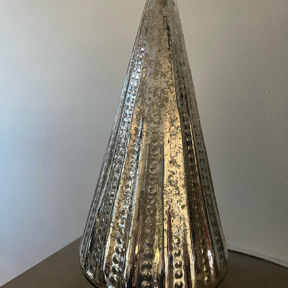 Threshold Silver Holiday Decor Cone